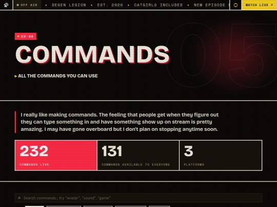 commands screenshot