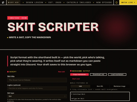 skit-scripter screenshot