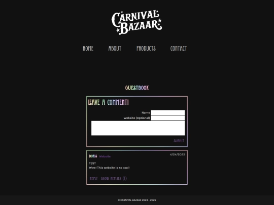 guestbook screenshot