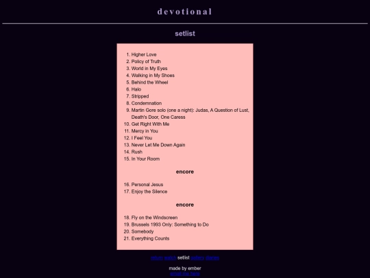 setlist/setlist screenshot