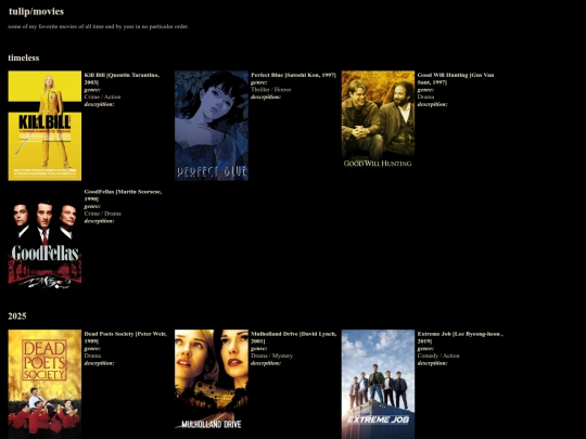 html/movies screenshot