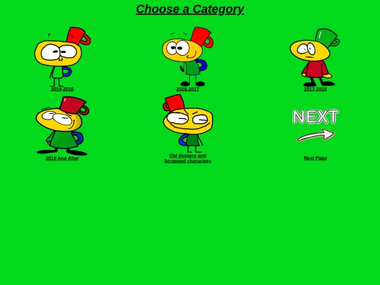 Personnages/charsmenu screenshot