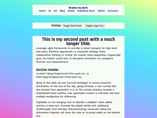 blog/secondpost screenshot