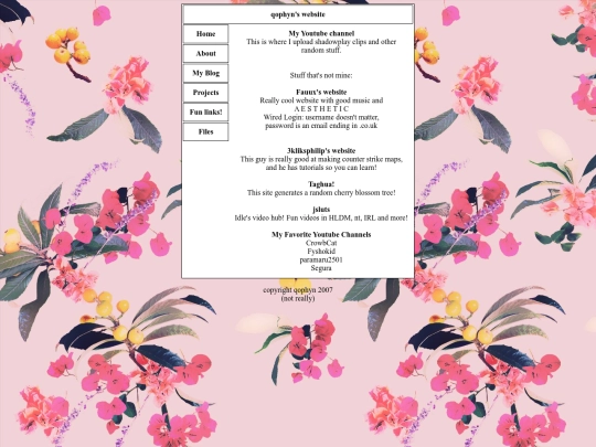 links screenshot