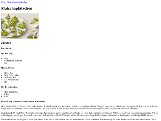 Matschaplatzchen screenshot