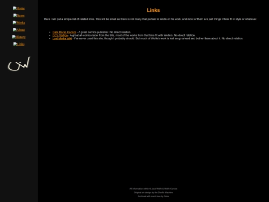 links screenshot