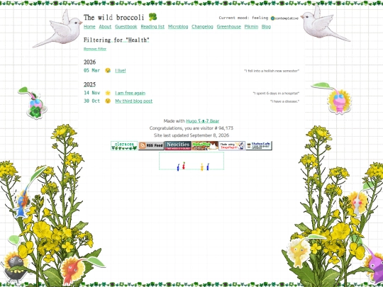 blog/health screenshot