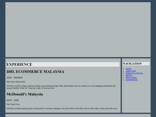 experience screenshot