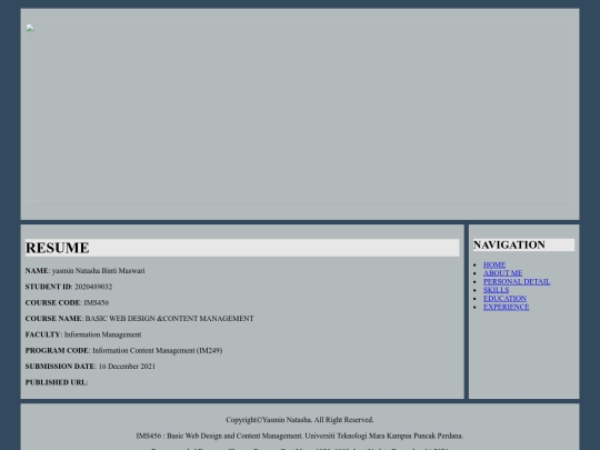 student screenshot