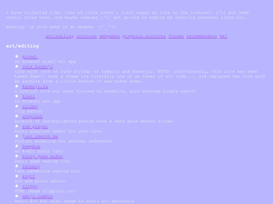 links screenshot