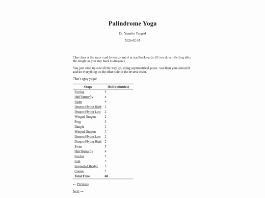 class/palindrome-yoga screenshot