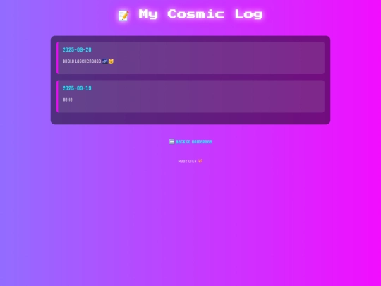 log screenshot