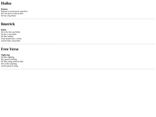 Poems screenshot