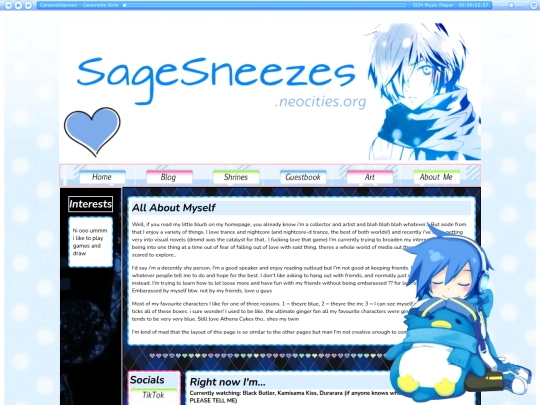 aboutme screenshot