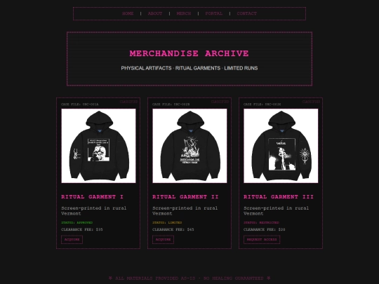 merch screenshot