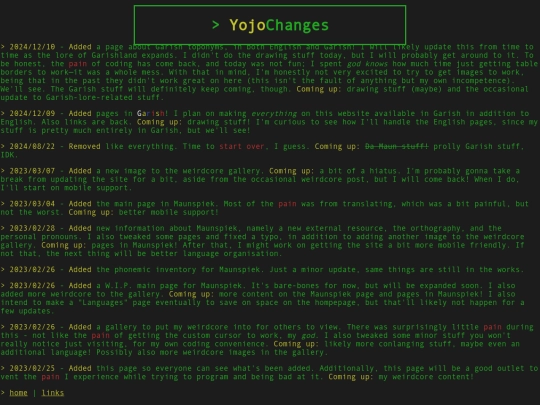 changelog screenshot