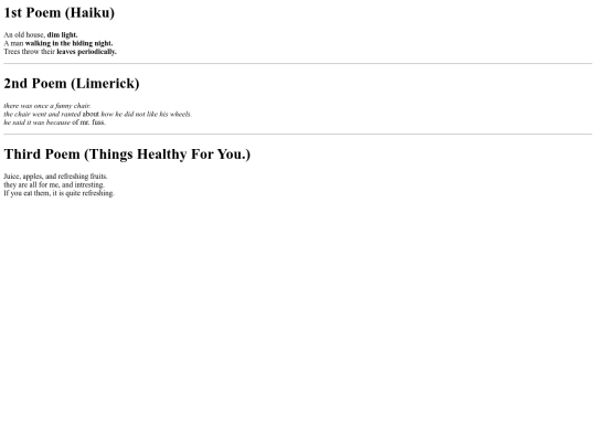 Poetry screenshot