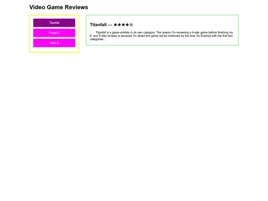 video-game-reviews screenshot