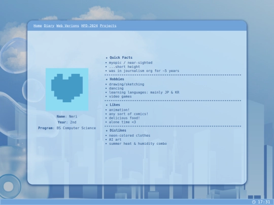 about-me screenshot
