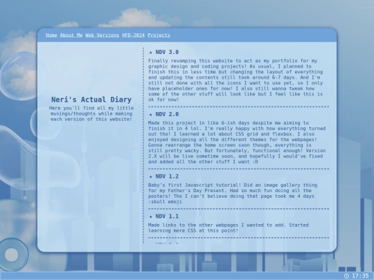 diary screenshot