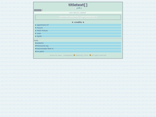 credits screenshot