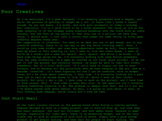 Musings/PoorCreatives screenshot