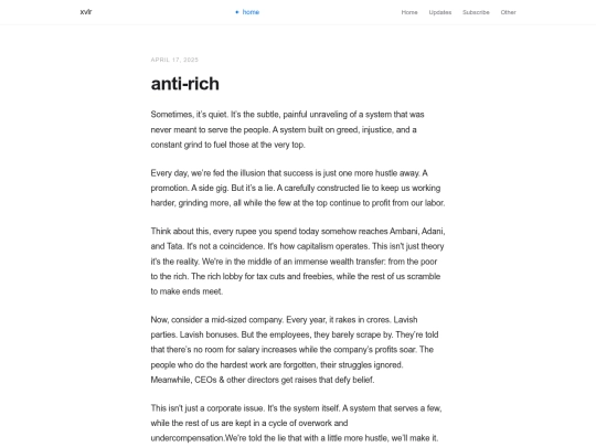 blog/antirich screenshot