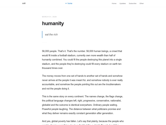 blog/humanity screenshot