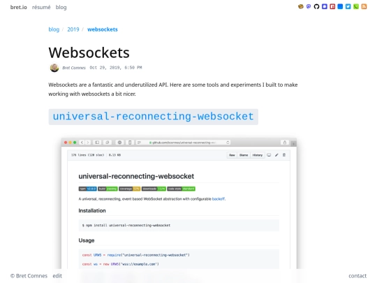projects/websockets screenshot