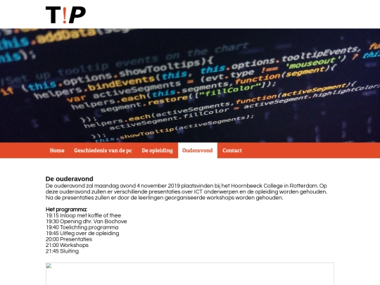 website/ouderavond screenshot