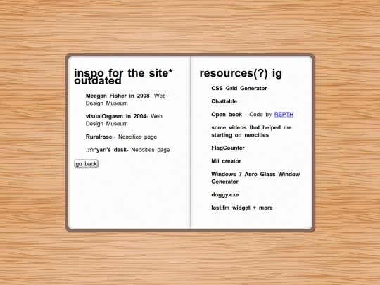 links screenshot