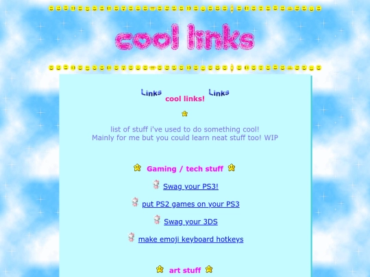 links screenshot