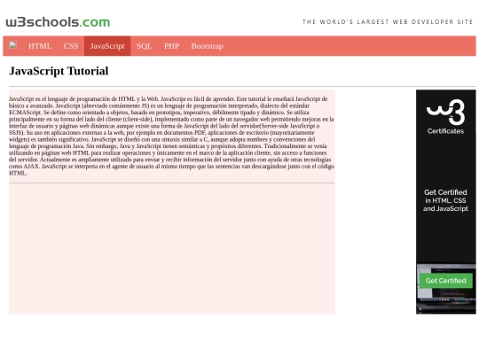 taller/javascript screenshot