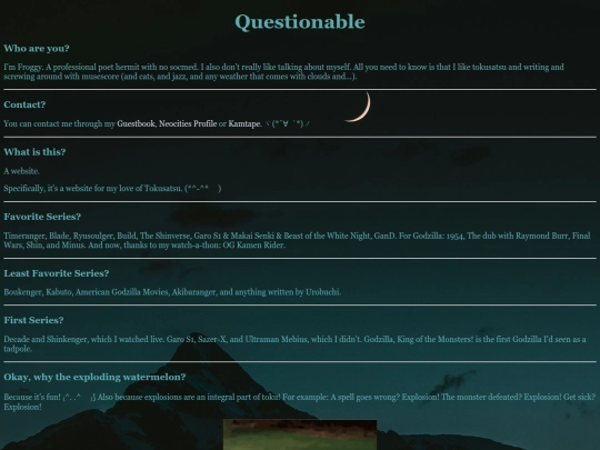 site/faq screenshot