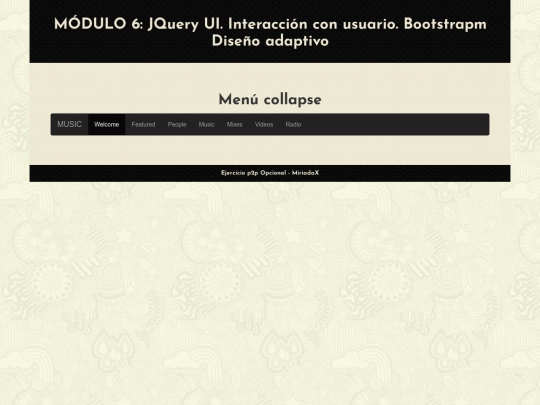 menu screenshot