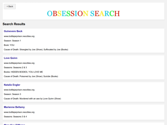 obsessionsearch/results screenshot