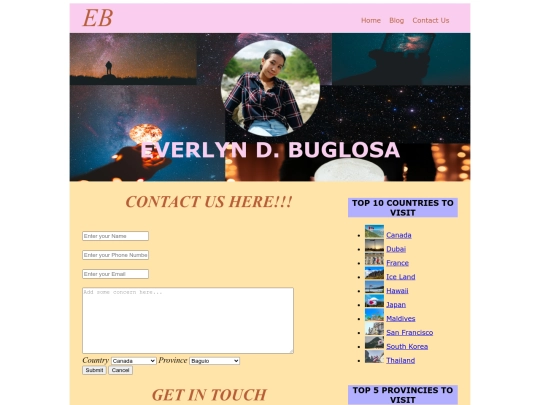 contact us screenshot