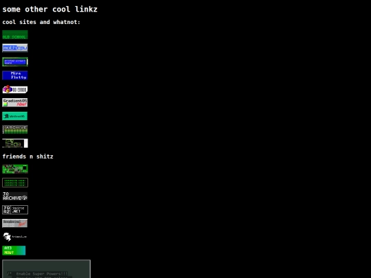 links screenshot