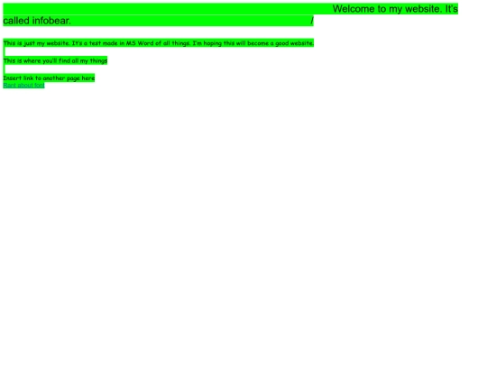 Welcome to Infobear screenshot