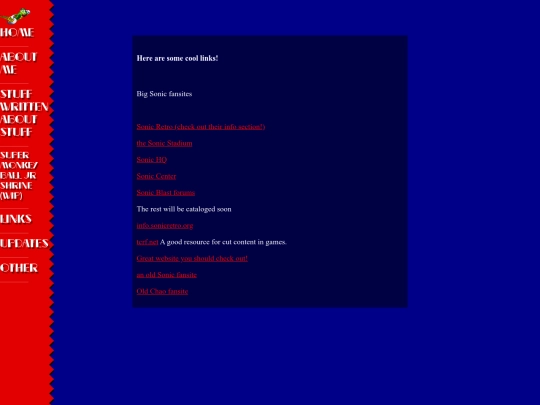 links screenshot