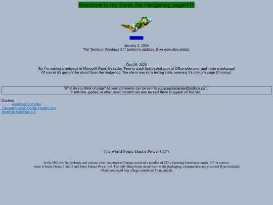 sonicpage screenshot