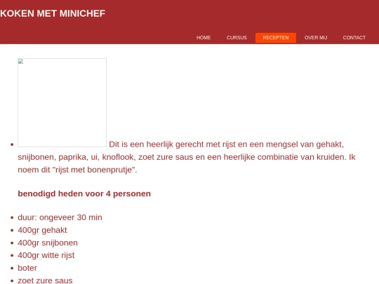 rijst met bonenprutje screenshot