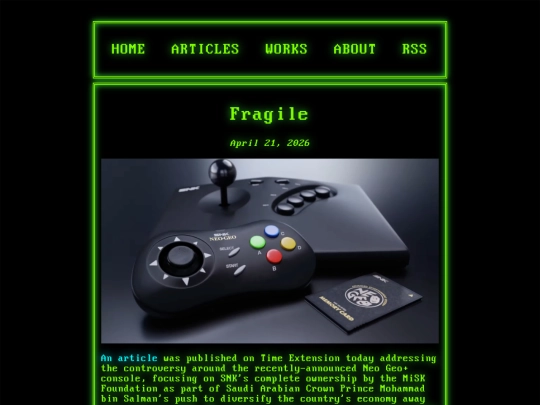 articles/fragile screenshot