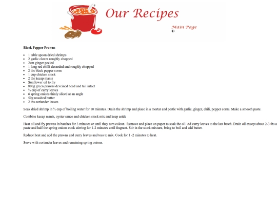 Black Pepper Prawns screenshot