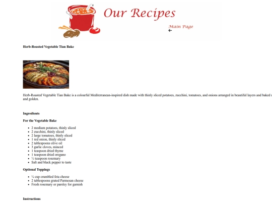 Herb-Roasted Vegetable Tian Bake screenshot