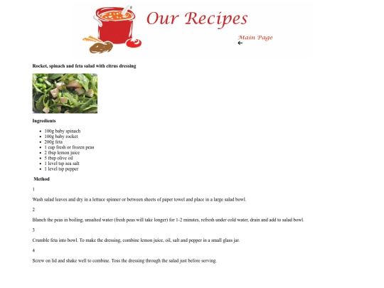 Rocket Spinach Salad screenshot