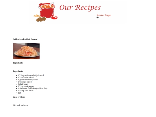Sri Lankan Raddish Sambol screenshot