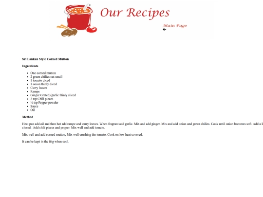 Sri Lankan Style Corned Mutton screenshot