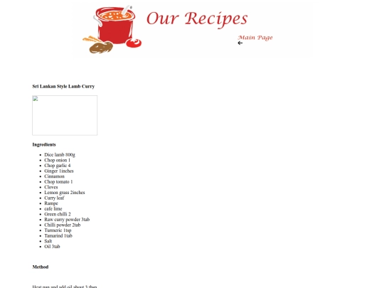 Sri Lankan Style Lamb Curry screenshot