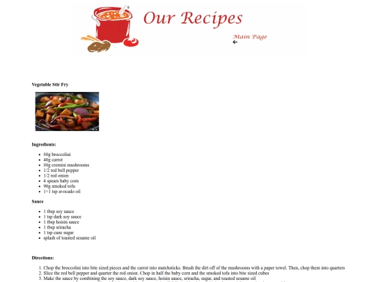 Vegetable Stir Fry screenshot